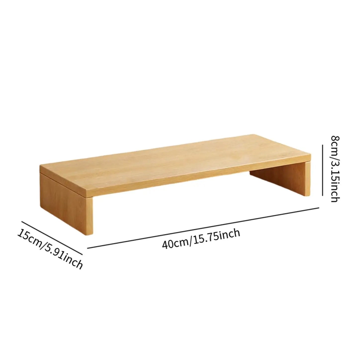 Wooden Monitor & Desk Organizer Stand