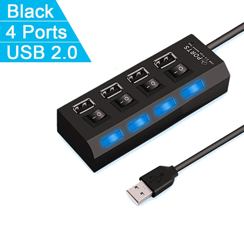 USB 2.0 Hub with LED Switch