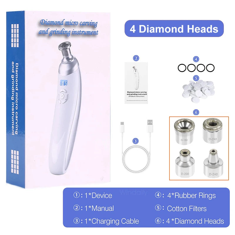 Diamond Microdermabrasion Machine — Clears Blackheads & Refines Pores