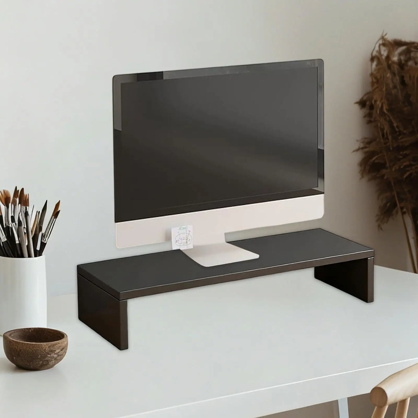 Wooden Monitor & Desk Organizer Stand