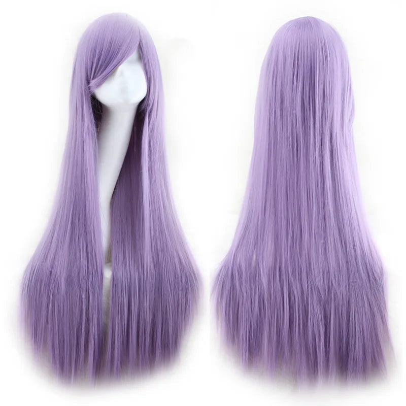 80cm Cosplay Wig — Long Straight Style in Bold Colors