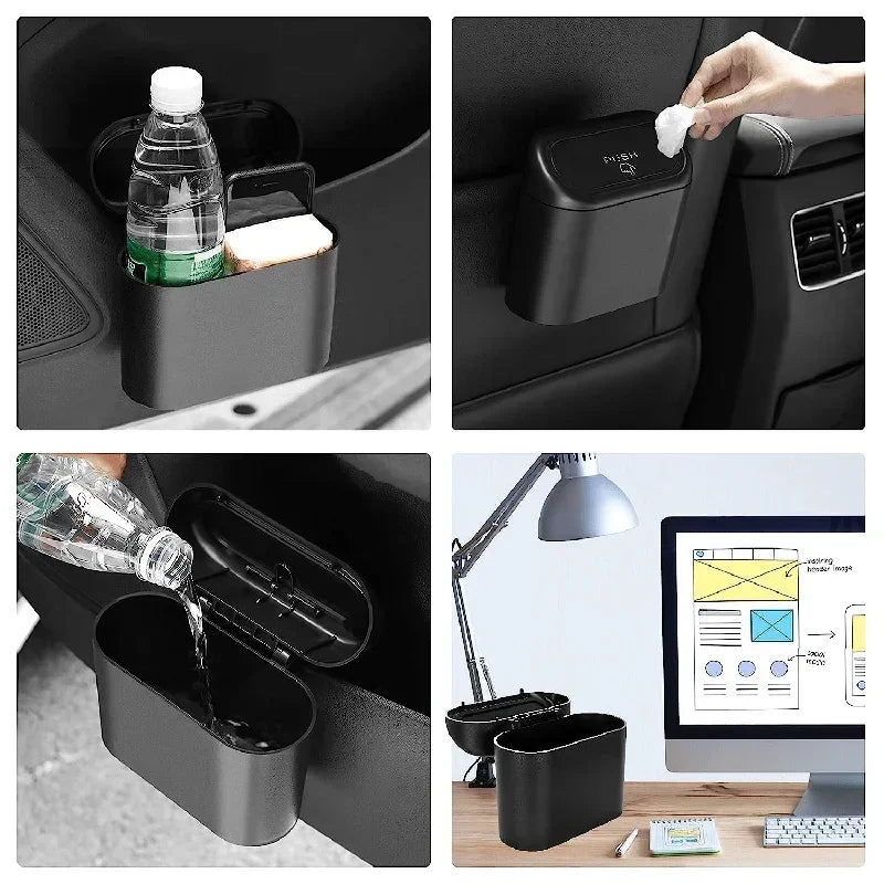 Car Trash Can with Lid + Bags