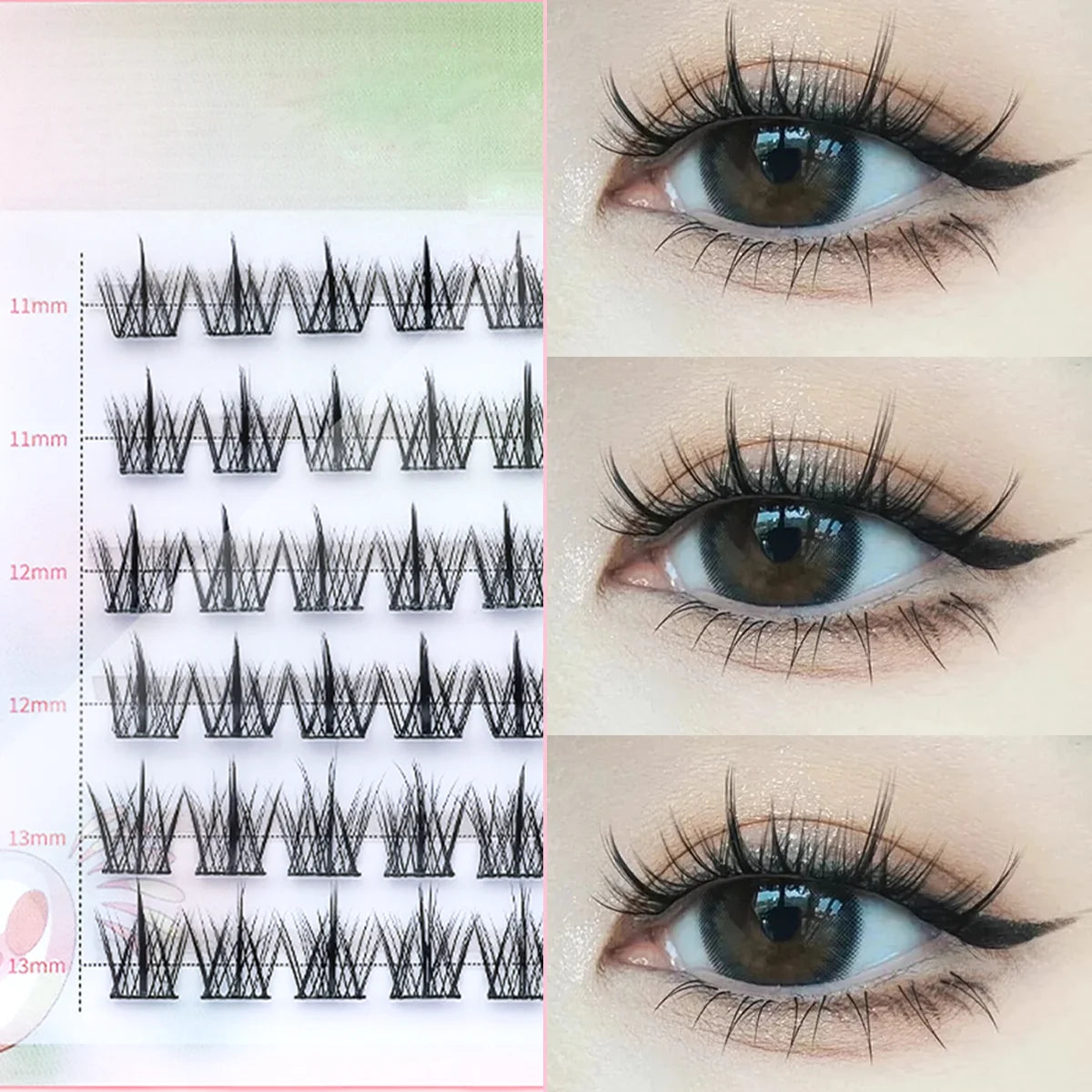 Glue-Free False Lashes — Natural Wispy Look, No Mess
