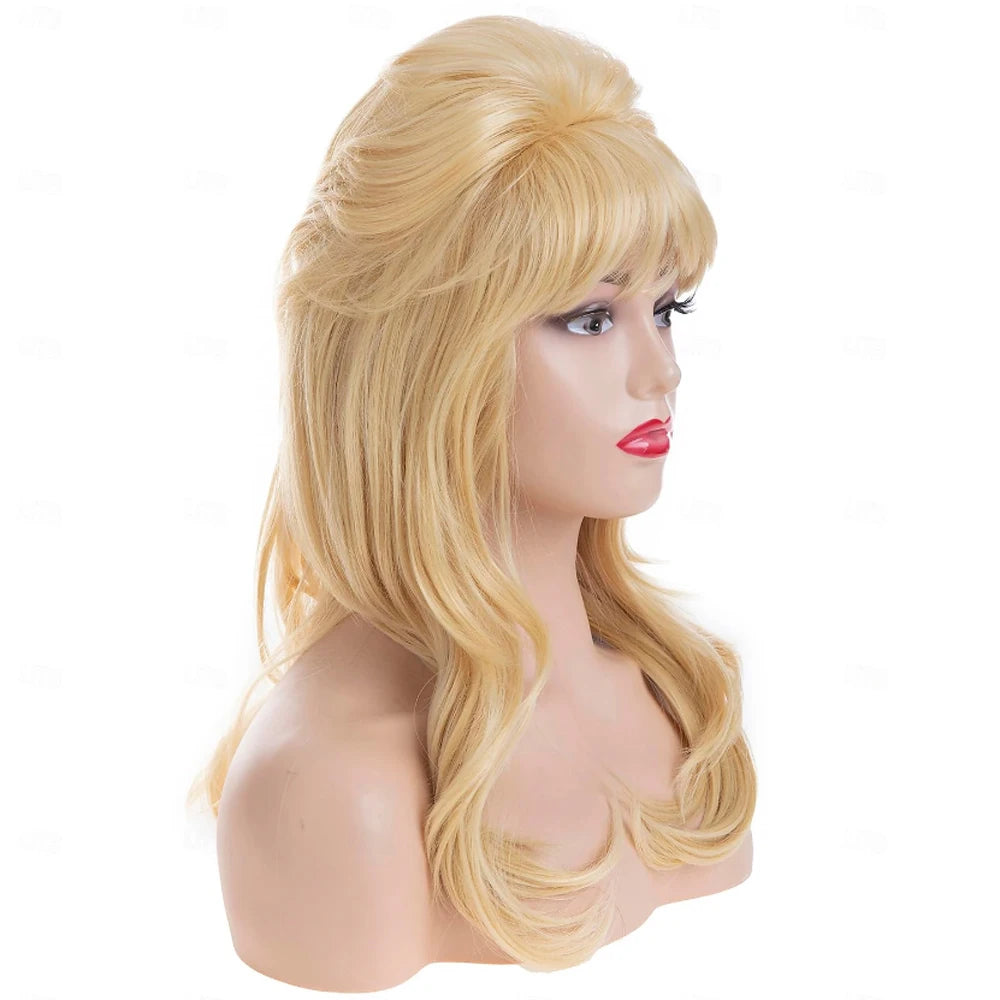 50s Beehive Wig — Blonde Bouffant Vintage Costume Style