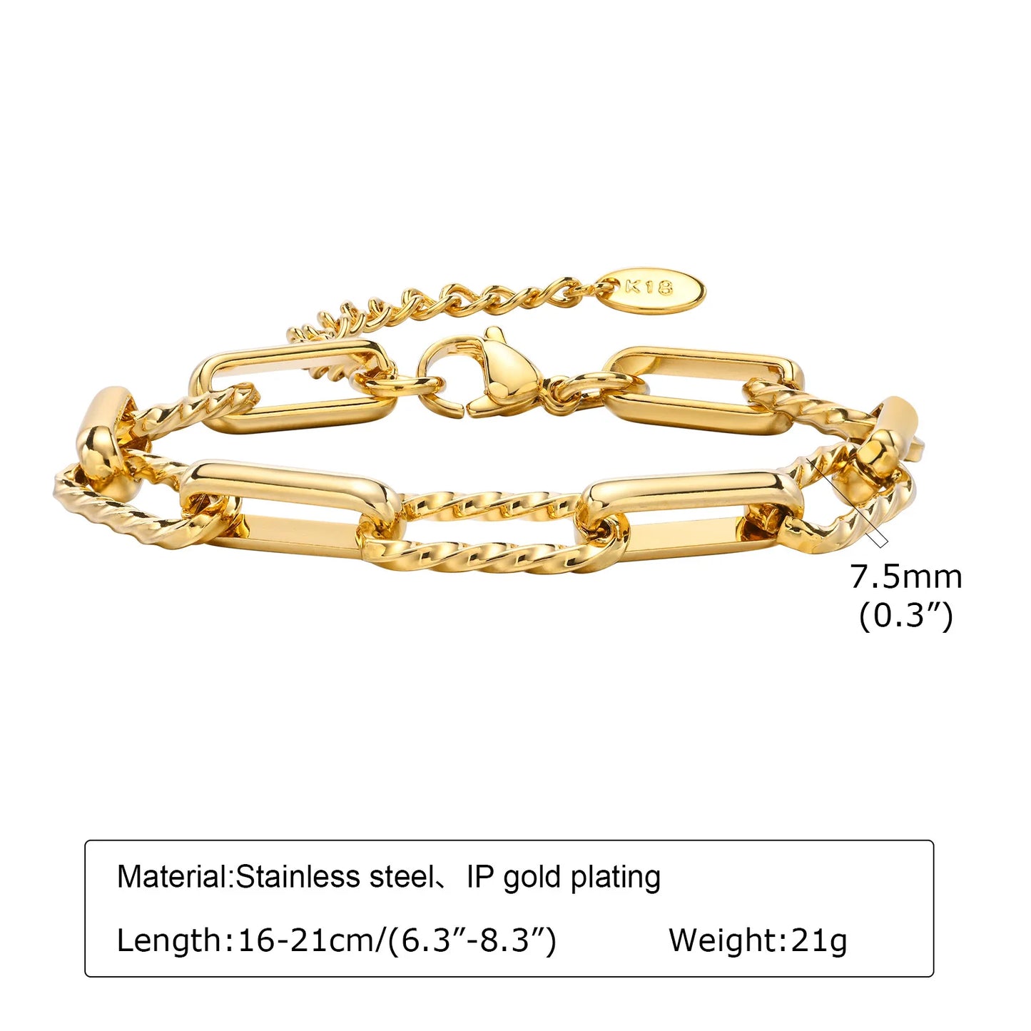 The Bracelet You Forget You're Wearing — Stackable Gold Chain, Waterproof