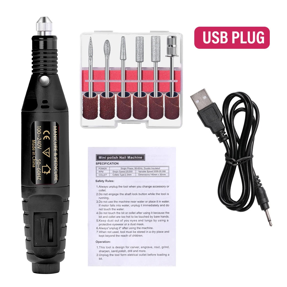 Electric Nail Drill Set — Professional Manicure & Pedicure Tool