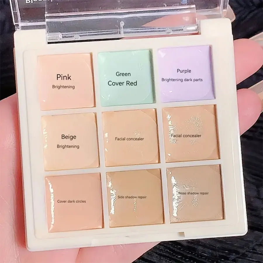 9-Color Flawless Concealer Palette — Waterproof Full Coverage