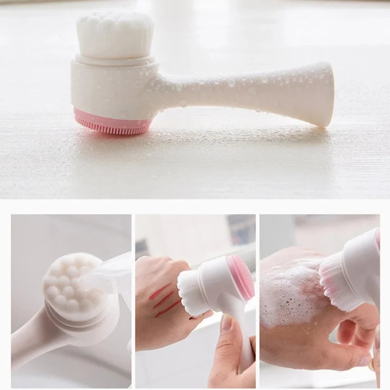 3D Silicone Facial Cleansing Brush — Gentle Cleanse & Daily Exfoliation