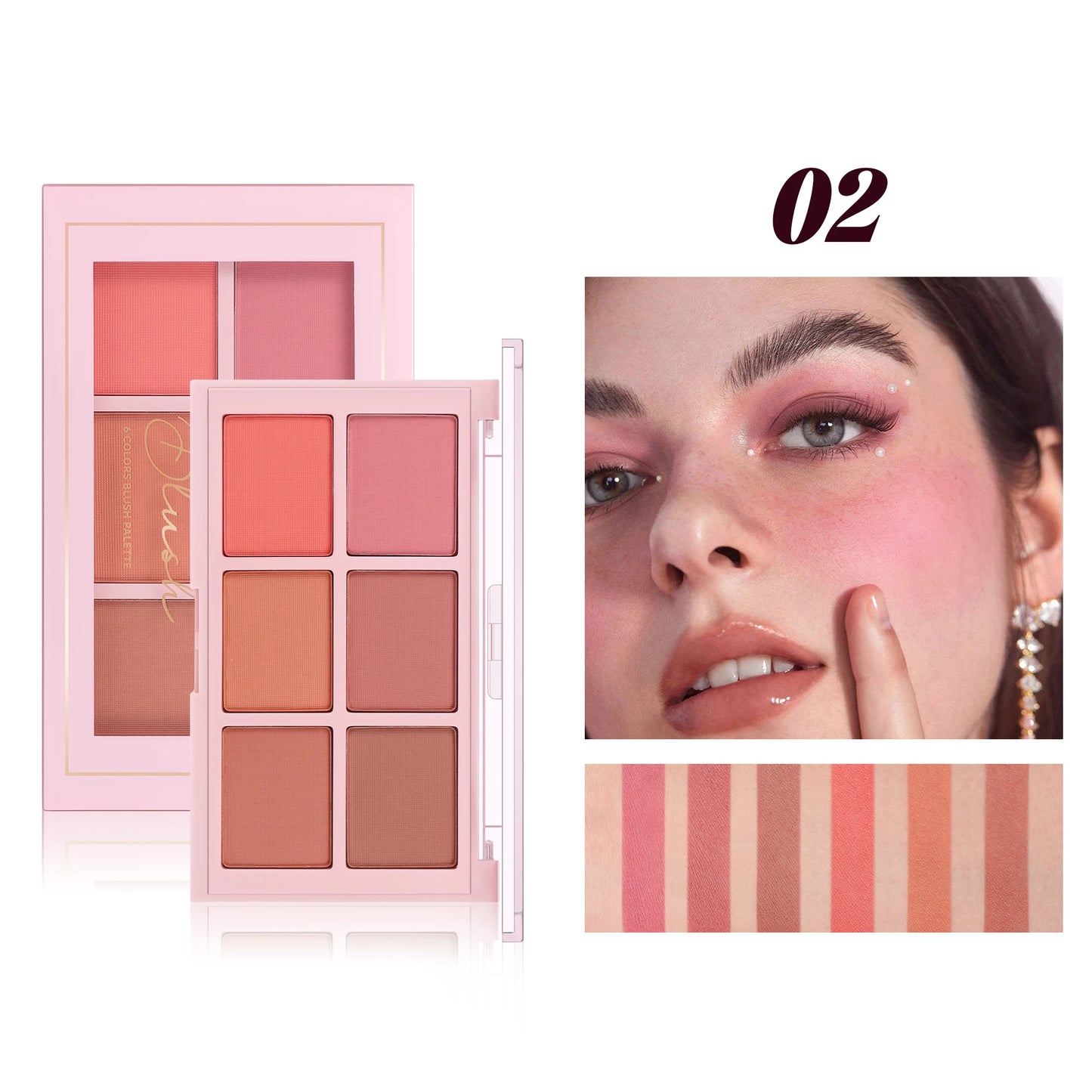 Matte Blush Palette — Highly Pigmented, Long-Lasting Color