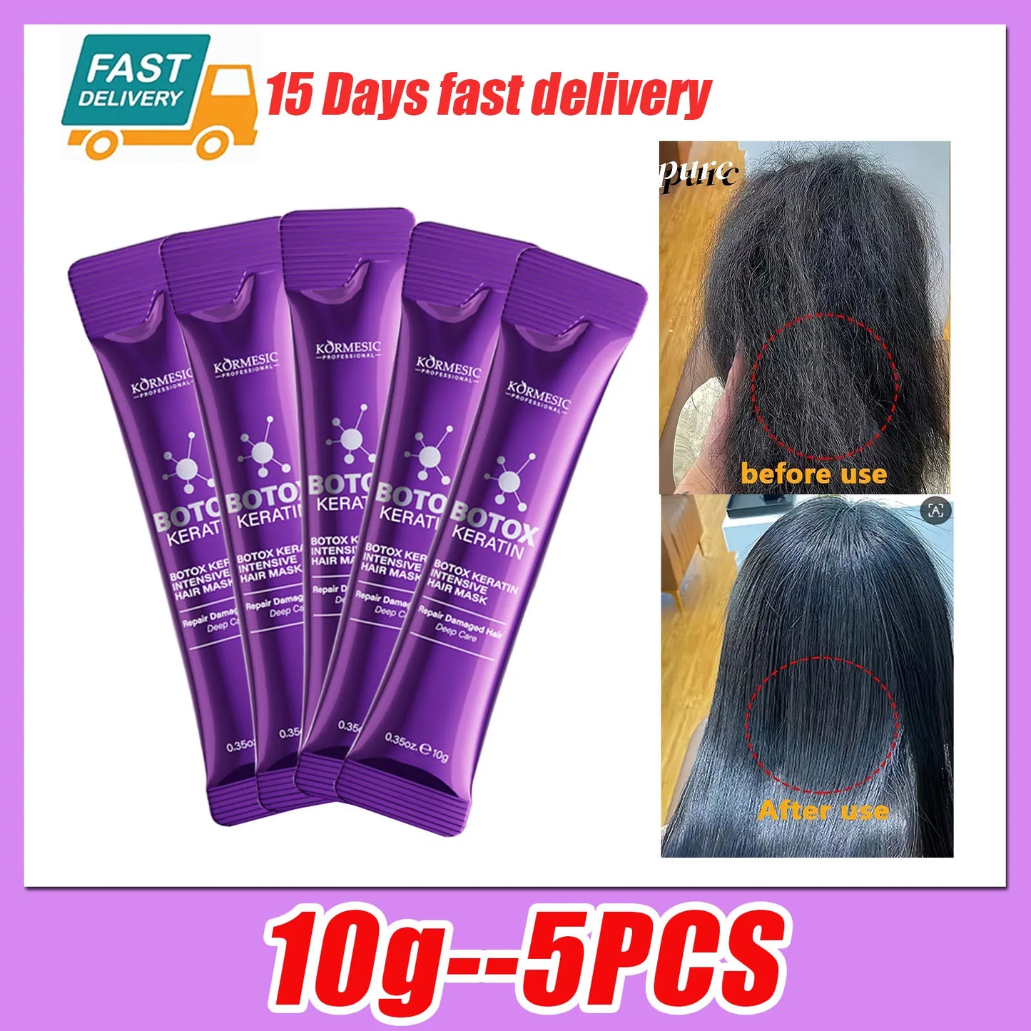 Keratin Hair Mask — Repairs Damaged Hair in 5 Seconds