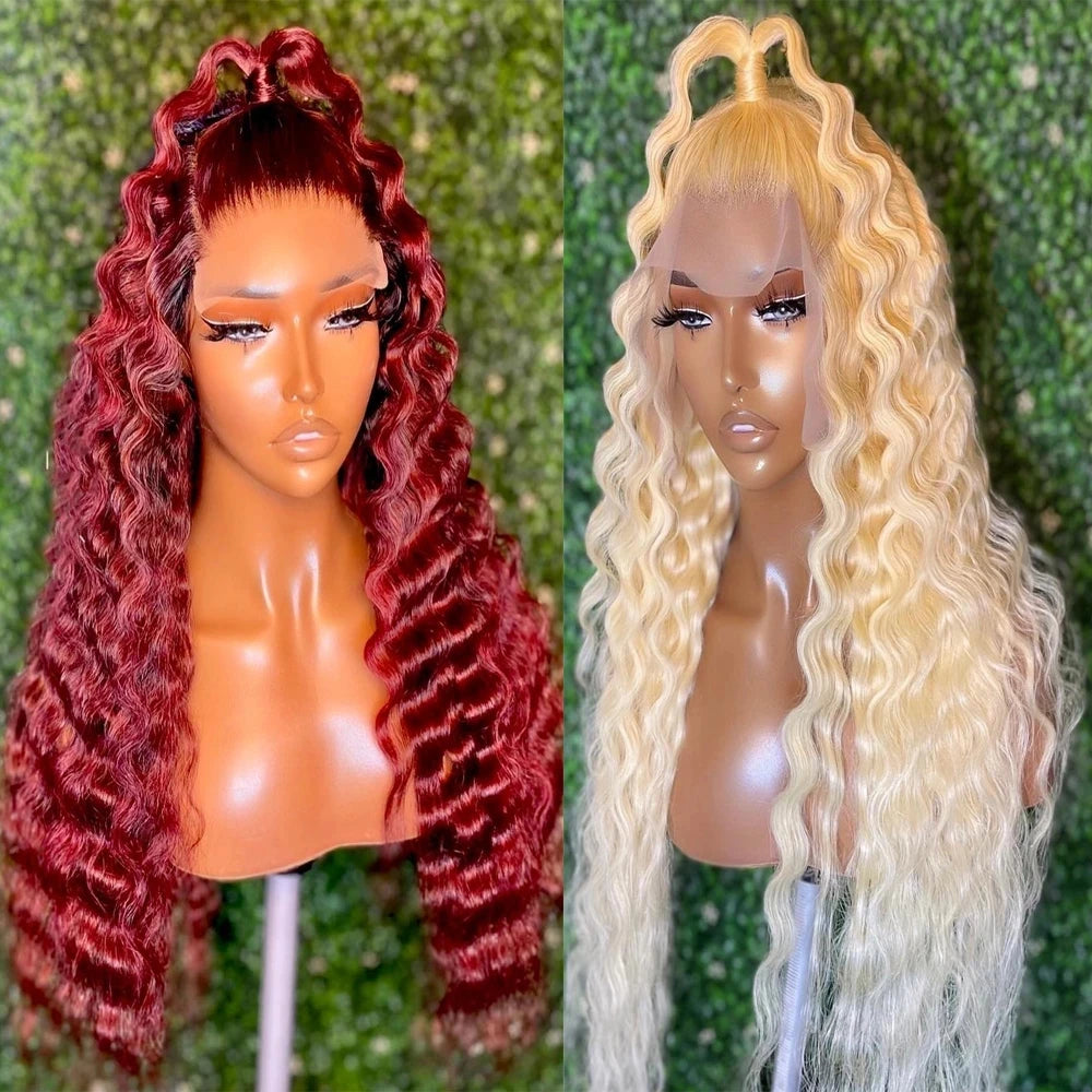 Deep Curly Lace Front Wig — 26" Glueless, Soft Density