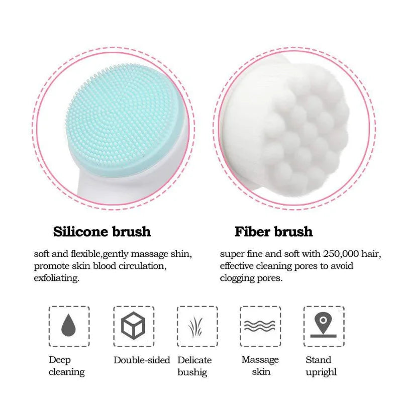 3D Silicone Facial Cleansing Brush — Gentle Cleanse & Daily Exfoliation
