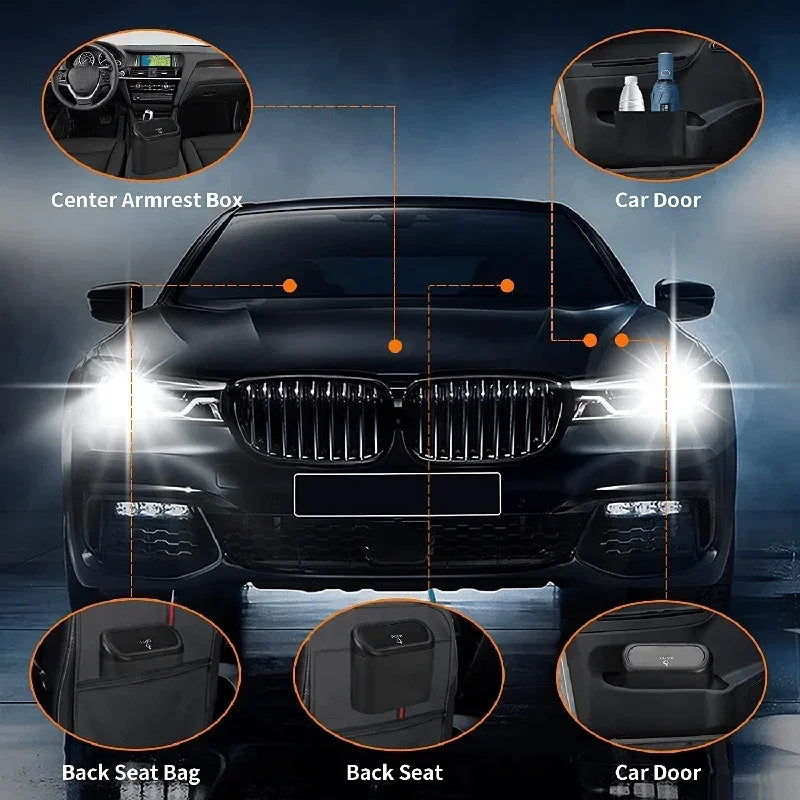 Car Trash Can with Lid + Bags