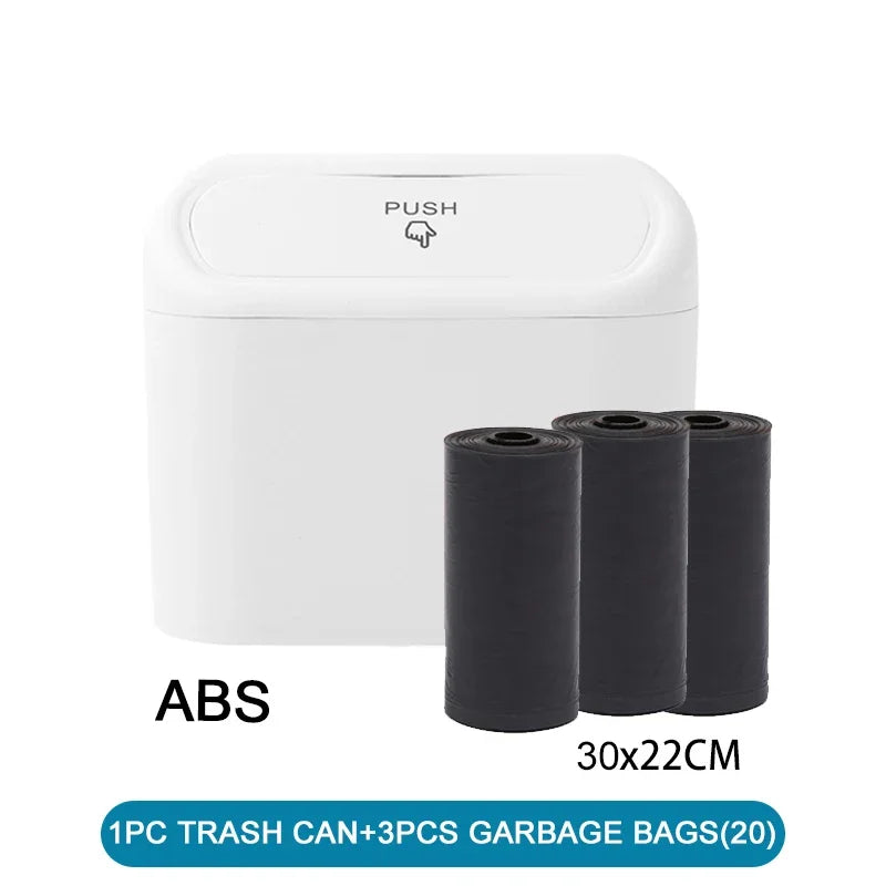 Car Trash Can with Lid + Bags
