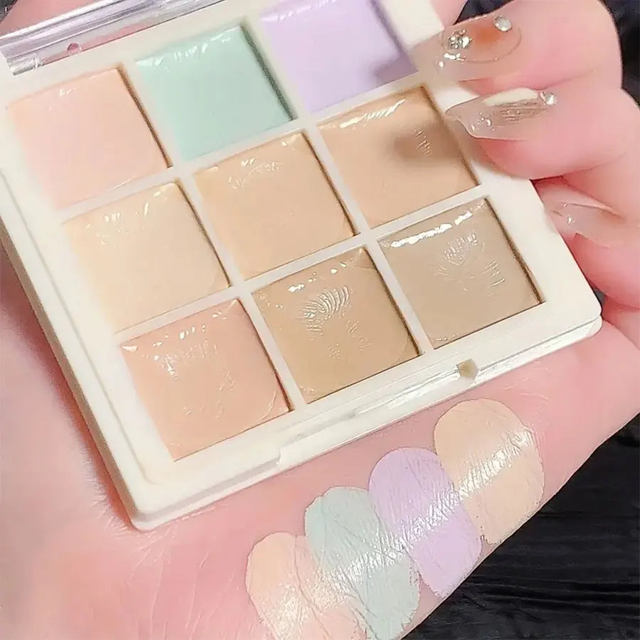 9-Color Flawless Concealer Palette — Waterproof Full Coverage