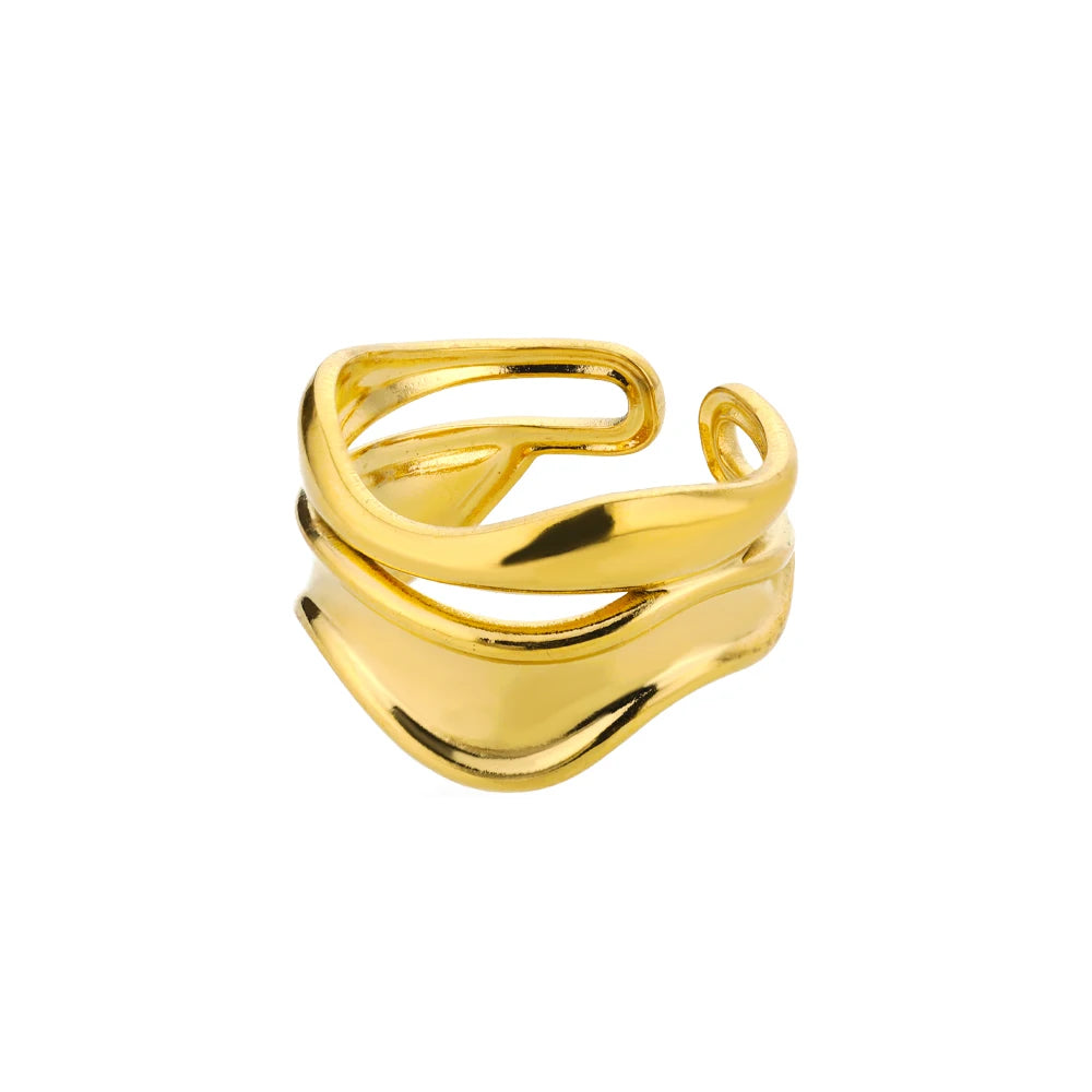 The Ring That Never Fades — Adjustable Gold Band, Waterproof