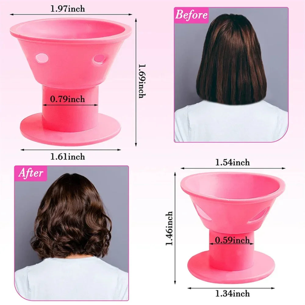 Heatless Silicone Hair Curlers (10 Pcs) — Soft Waves While You Sleep