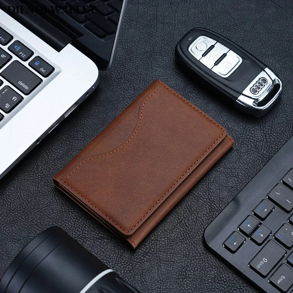 MagSafe Leather Card Holder Wallet