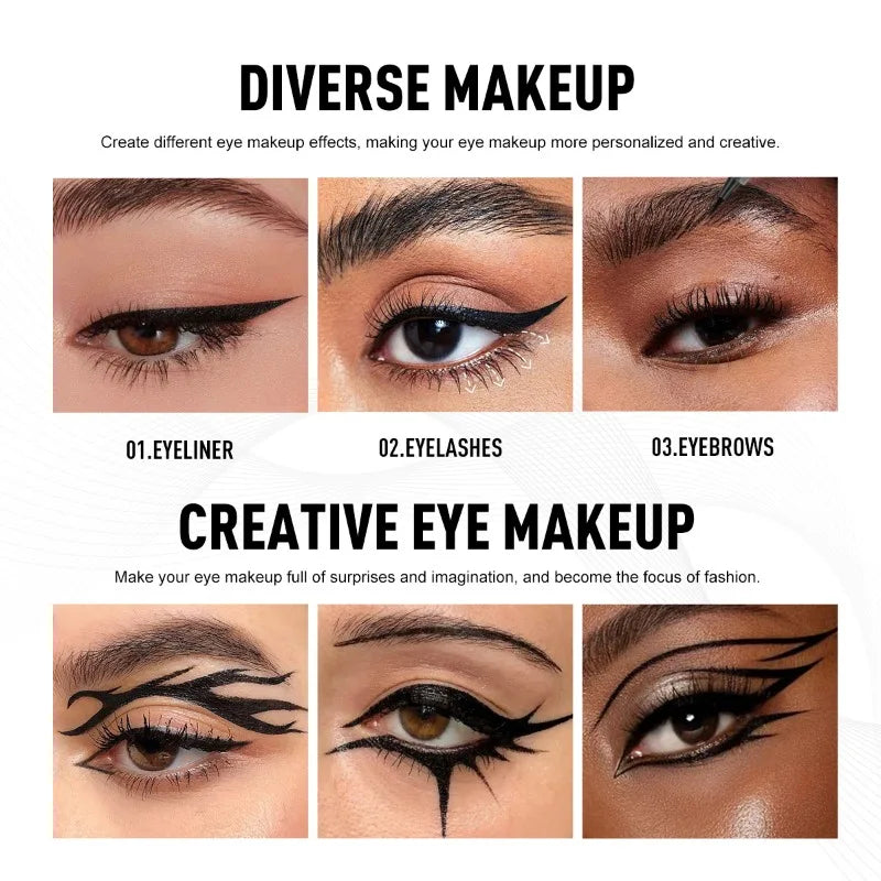 Smooth Liquid Eyeliner Pen (5-Pack) — Waterproof Ultra-Fine Tip