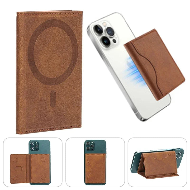 MagSafe Leather Card Holder Wallet