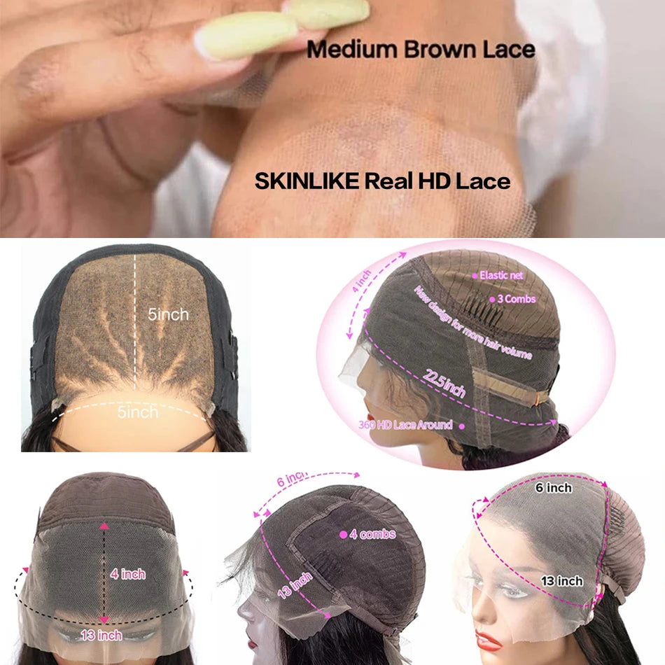 Beliself HD Lace Front Wig — 13x4 / 13x6, Pre-Plucked Human Hair