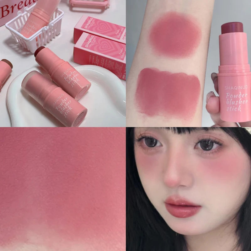 SHAQINUO Energizing Blush Stick — Natural Matte Glow