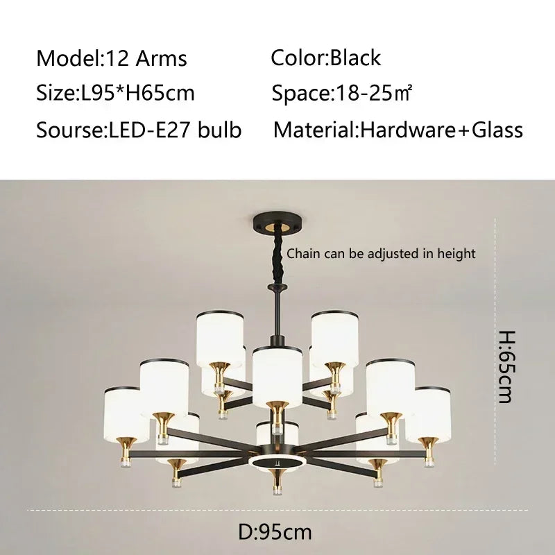 New Style Living Room Chandelier Modern Simple Light Luxury Atmosphere Home Bedroom Restaurant Nordic Set Lamp