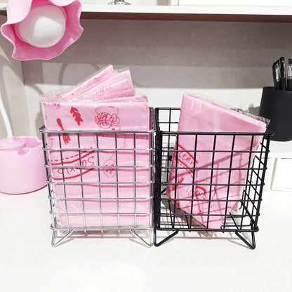 Large Capacity Storage Basket Simple Desktop Organizer Bathroom Vanity Tray Kitchen Bin Creative Metal Basket Shelves Home Decor