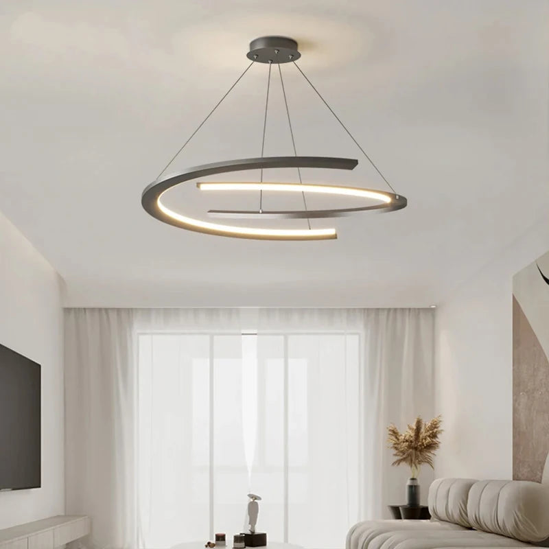 Modern Chandelier For Living Room Minimalist Atmosphere Main Lamp Light Luxury Nordic Simple Restaurant Ceiling Pendant Lamp
