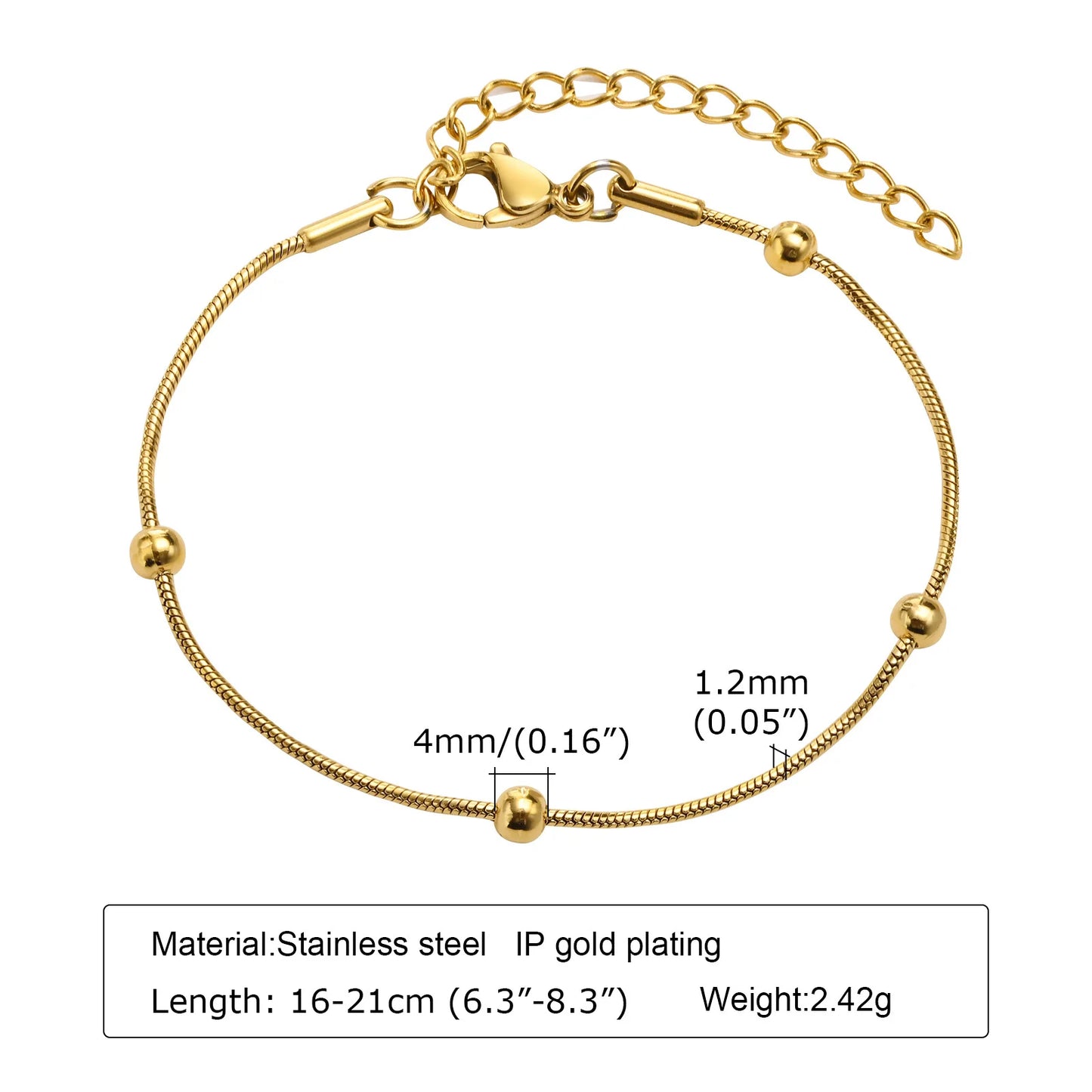 The Bracelet You Forget You're Wearing — Stackable Gold Chain, Waterproof