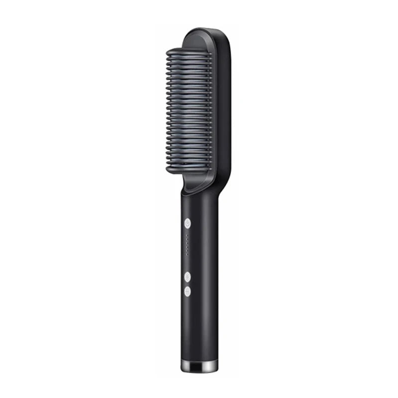Electric Hair Straightening Brush — Fast Heat-Up for Salon-Style Hair