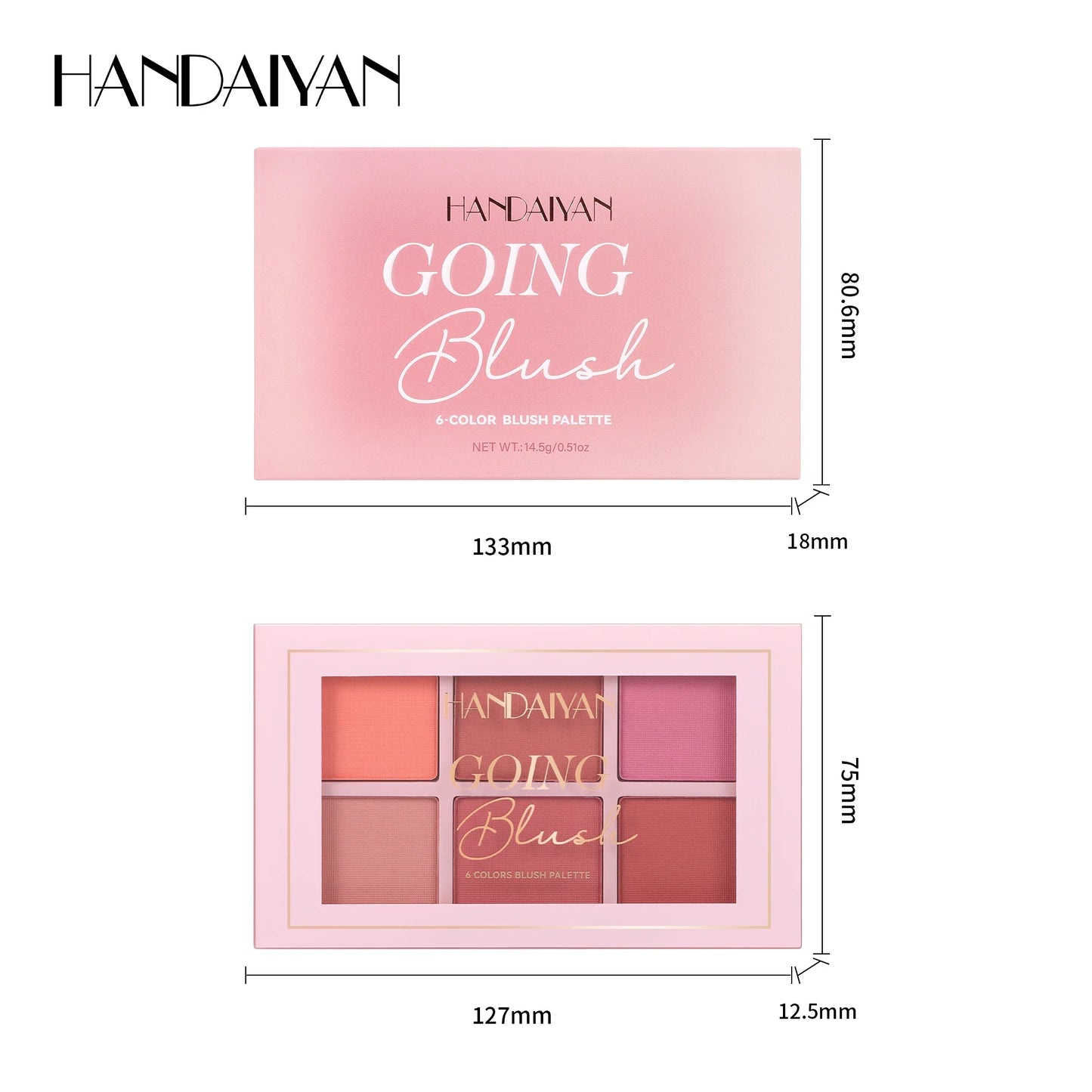 Matte Blush Palette — Highly Pigmented, Long-Lasting Color