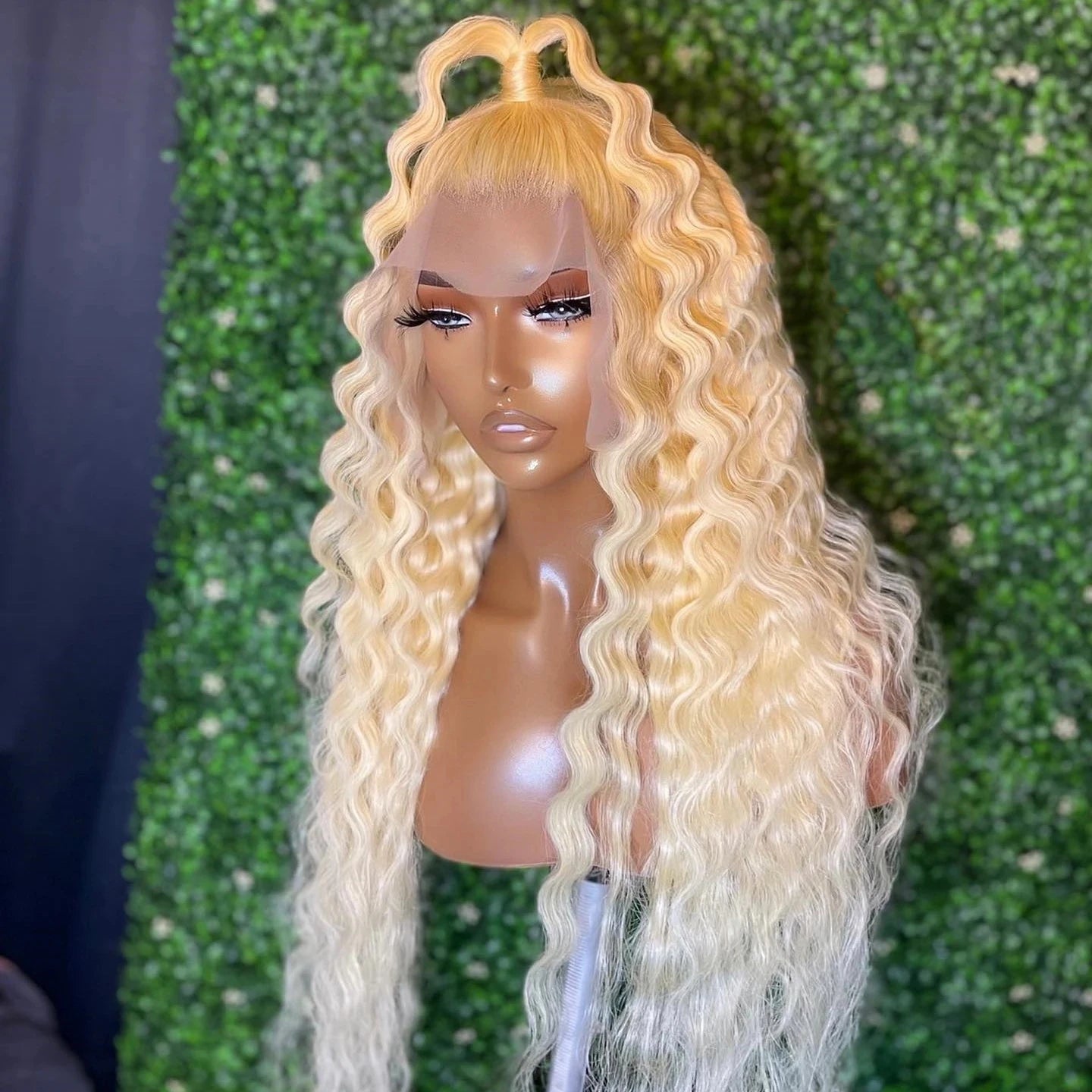 Deep Curly Lace Front Wig — 26" Glueless, Soft Density
