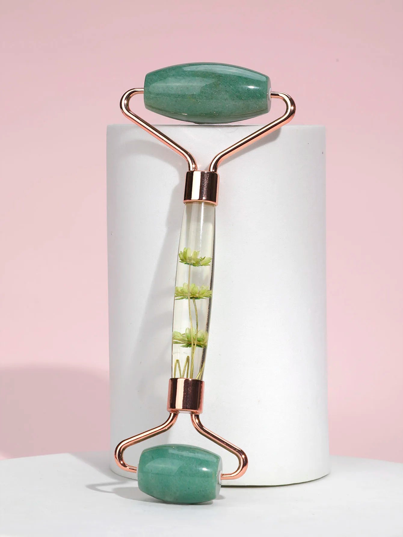 Natural Jade Facial Roller — Relaxing Massage & Contouring Effect