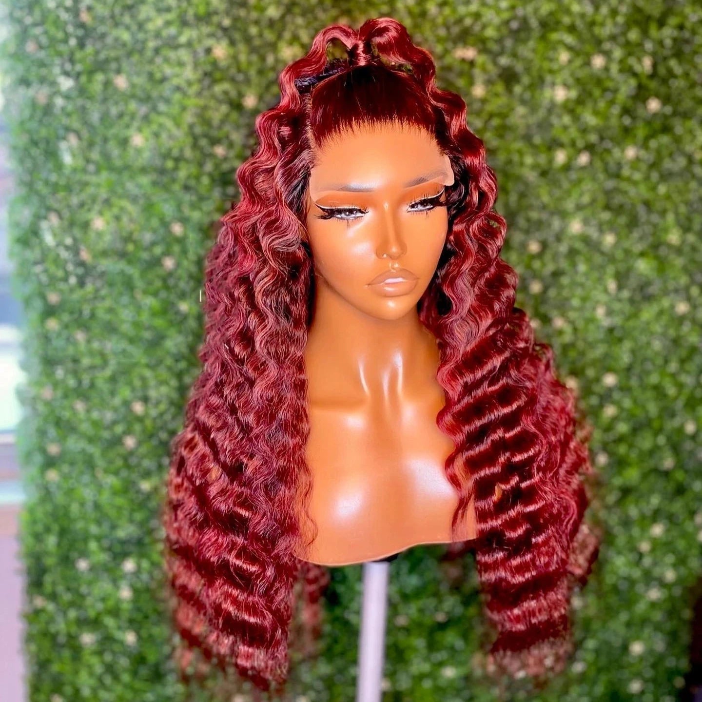 Deep Curly Lace Front Wig — 26" Glueless, Soft Density