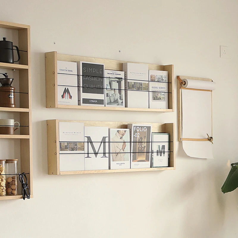 Wooden Storage Rack Living Room Floating Wall Shelves Multifunctional Storage Holders Wall Bookshelf Bedroom Floating Racks