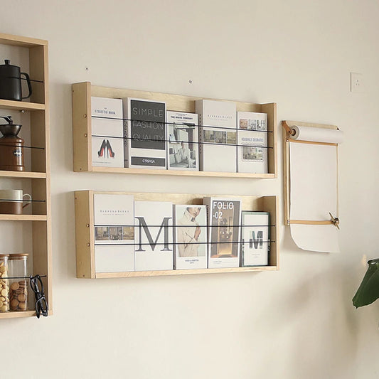 Wooden Storage Rack Living Room Floating Wall Shelves Multifunctional Storage Holders Wall Bookshelf Bedroom Floating Racks