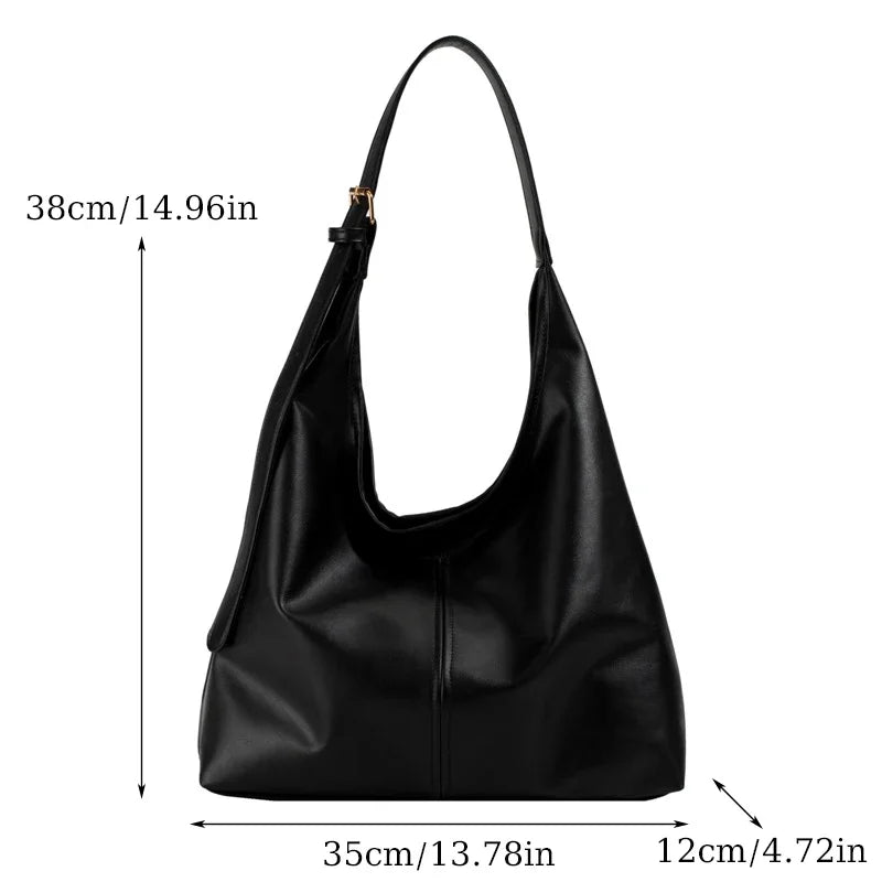 Retro Commuter Tote — Spacious Everyday Shoulder Bag