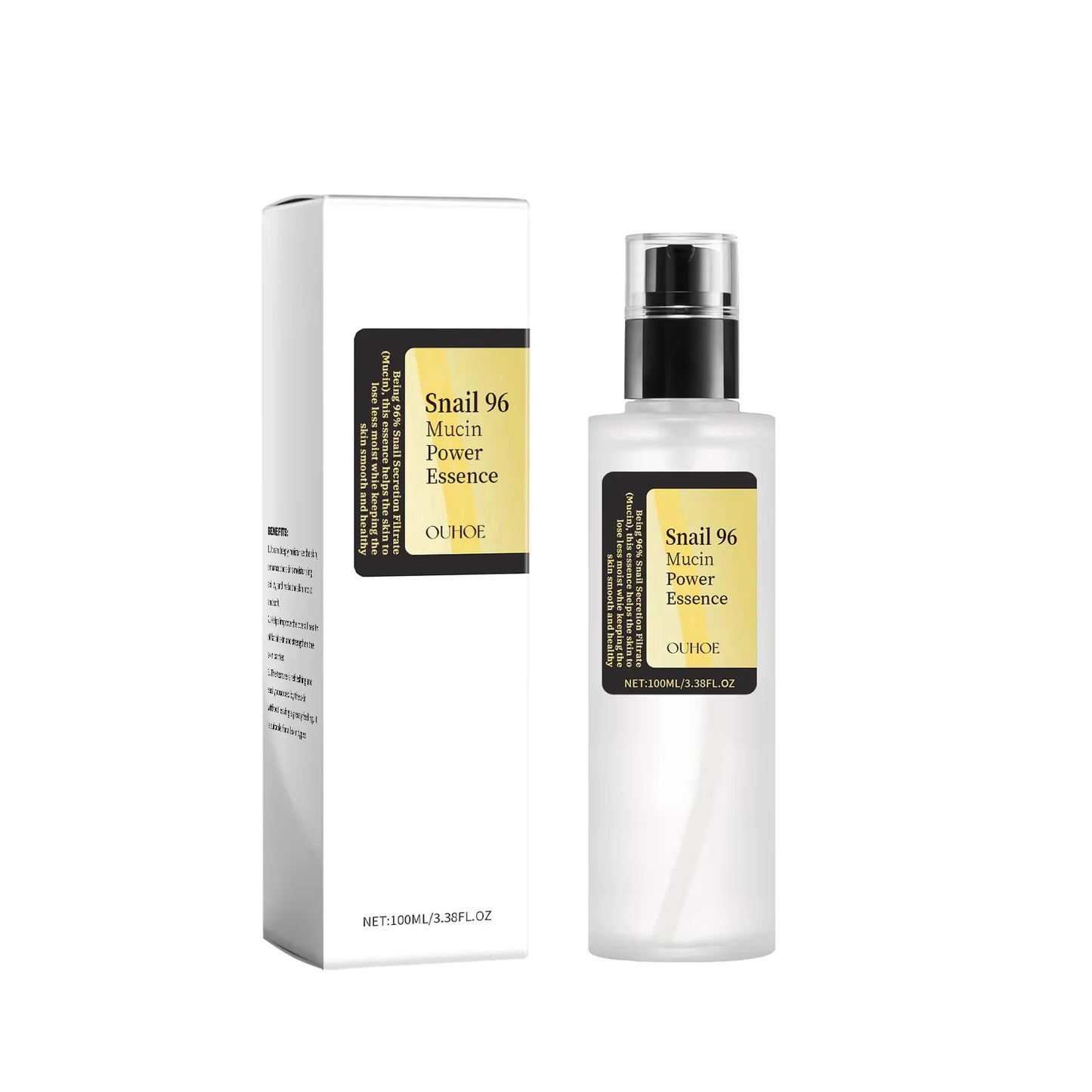 96% Snail Mucin Power Essence — Korean Hydration & Firming