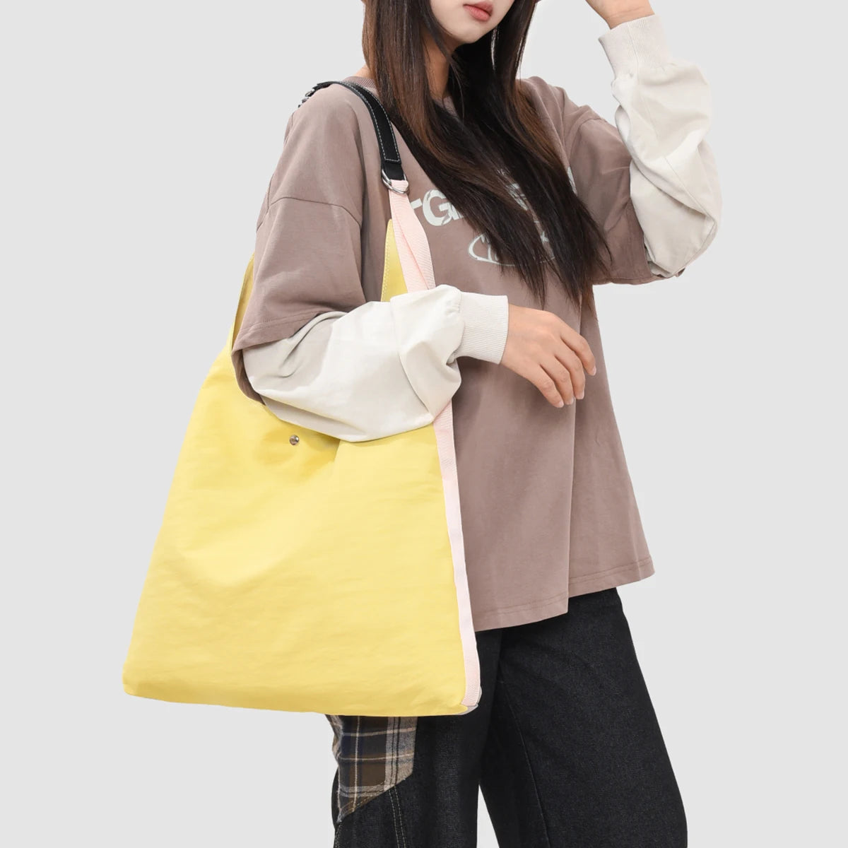 Large Capacity Travel Tote — Casual Commuter Shoulder Bag