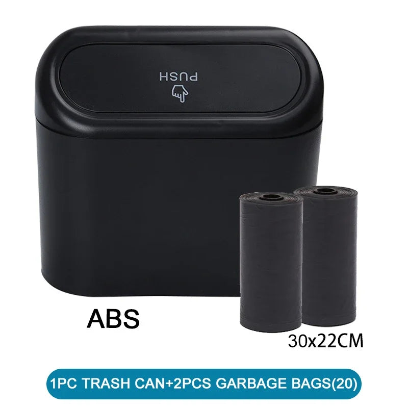 Car Trash Can with Lid + Bags