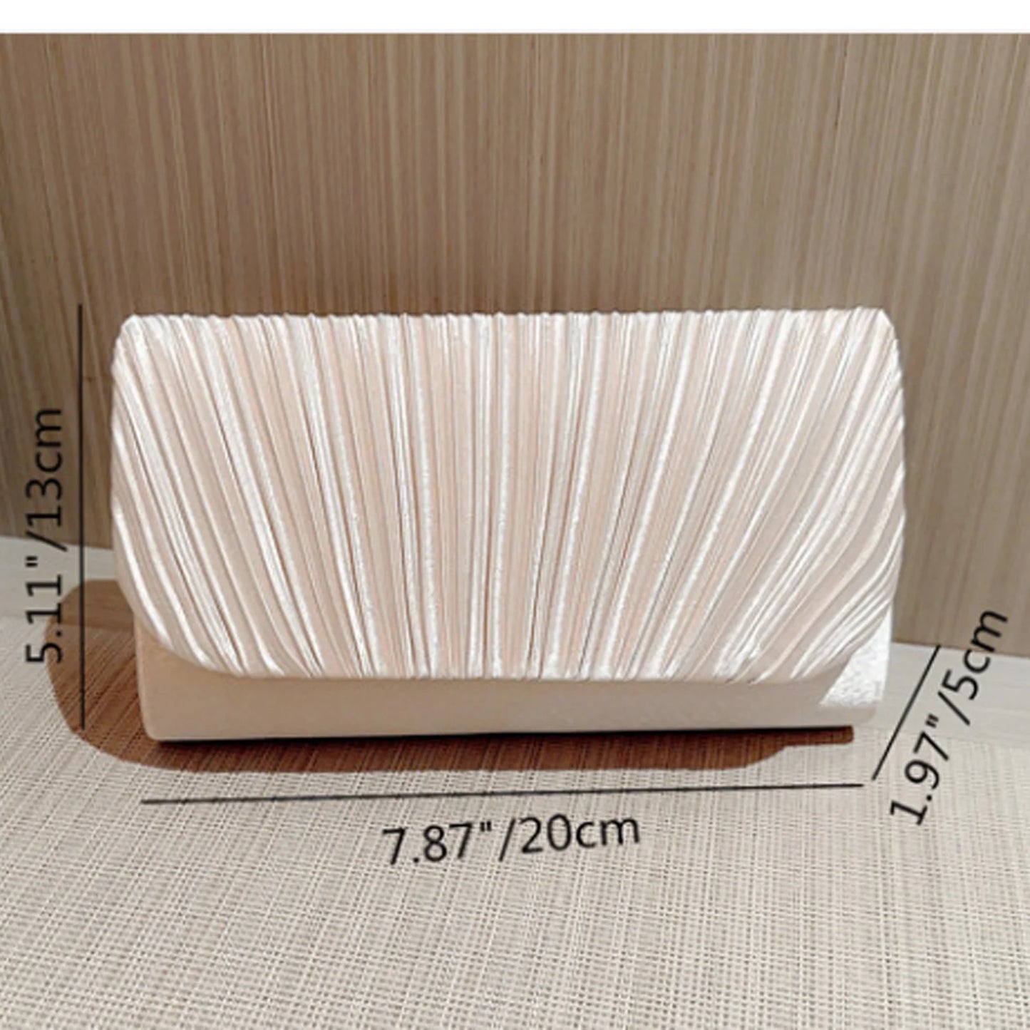 Luxury Silver Evening Clutch — Elegant Formal Handbag