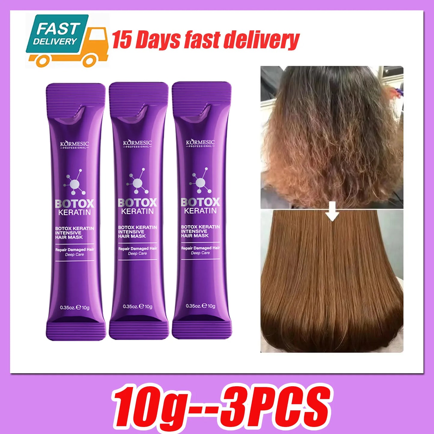 Keratin Hair Mask — Repairs Damaged Hair in 5 Seconds
