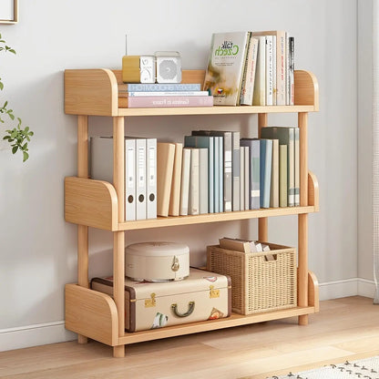 Wayifair Home Furniture Store Modern Display Bookshelf with Top Edge and Solid Wood Frame for Home and Office, Storage Cabinet