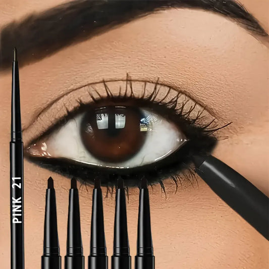 Waterproof Black Eyeliner Pencil (5-Pack) — Smudge-Proof All Day