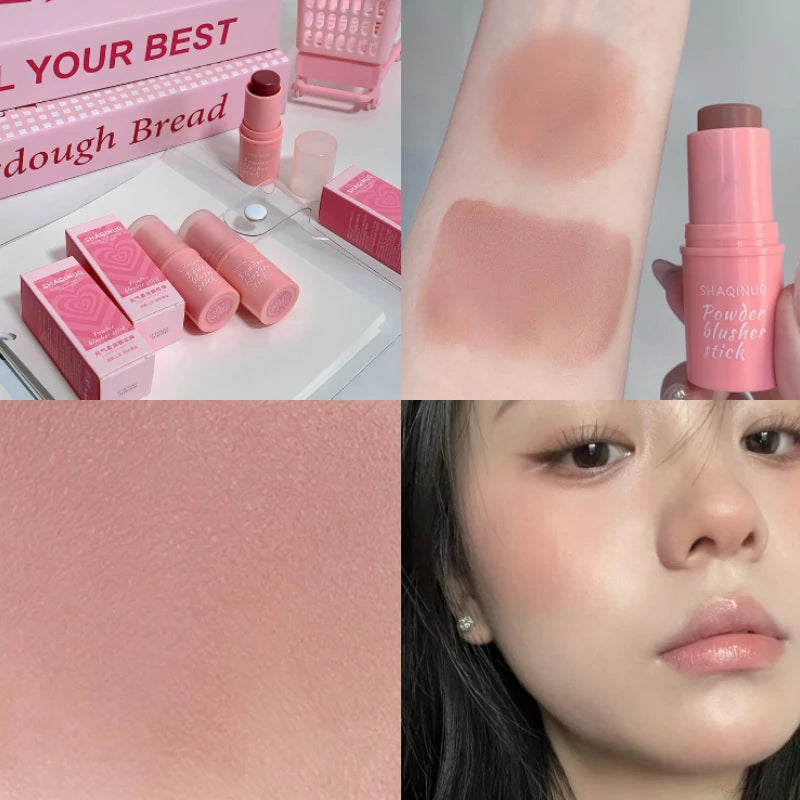 SHAQINUO Energizing Blush Stick — Natural Matte Glow
