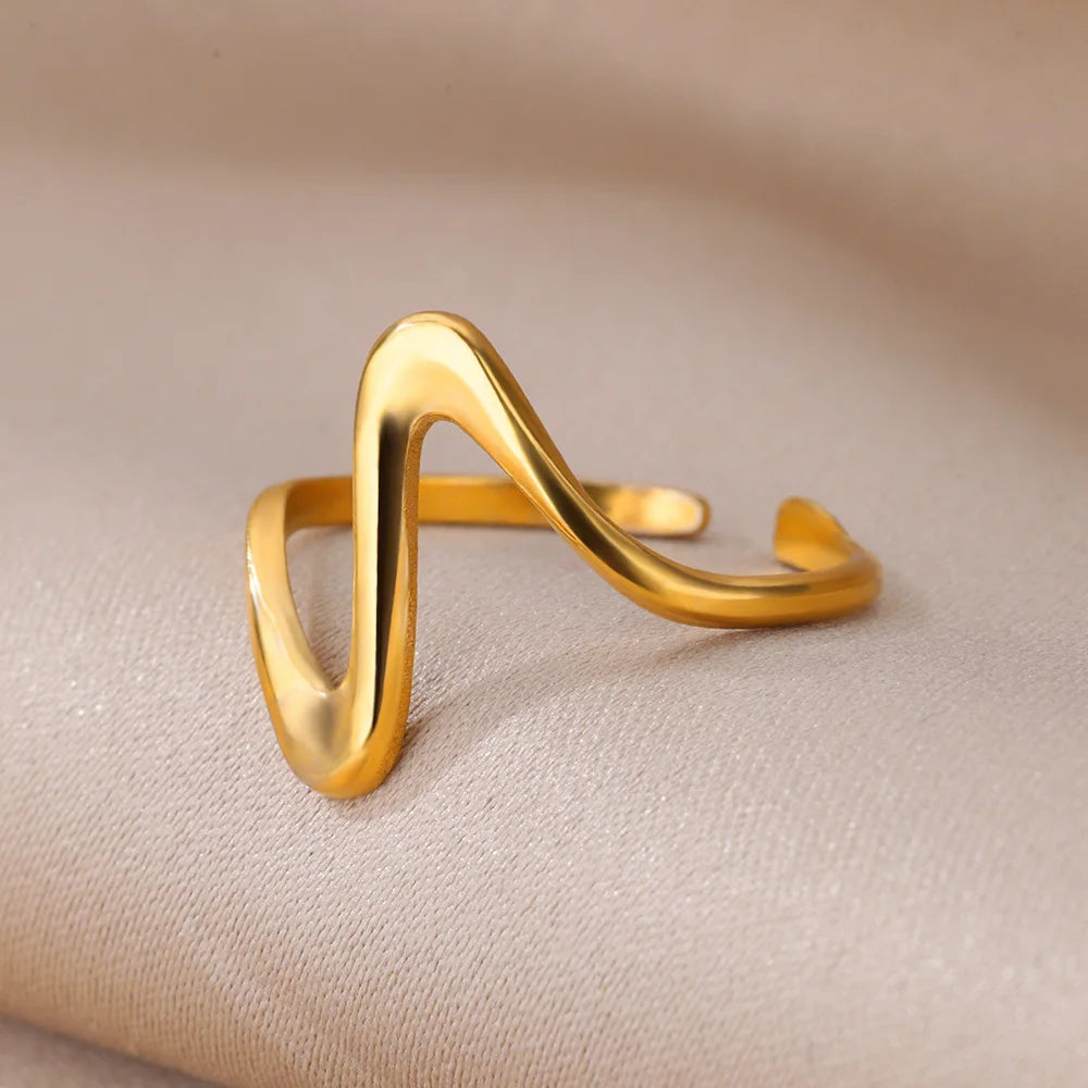 The Ring That Never Fades — Adjustable Gold Band, Waterproof