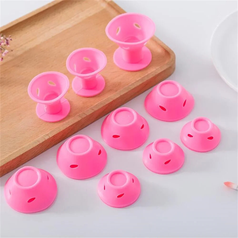 Heatless Silicone Hair Curlers (10 Pcs) — Soft Waves While You Sleep
