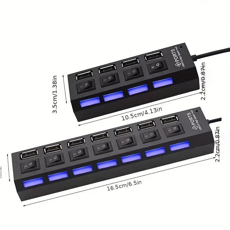USB 2.0 Hub with LED Switch