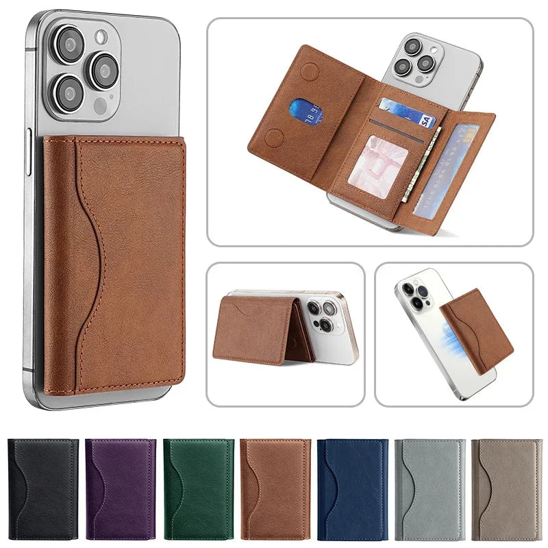 MagSafe Leather Card Holder Wallet